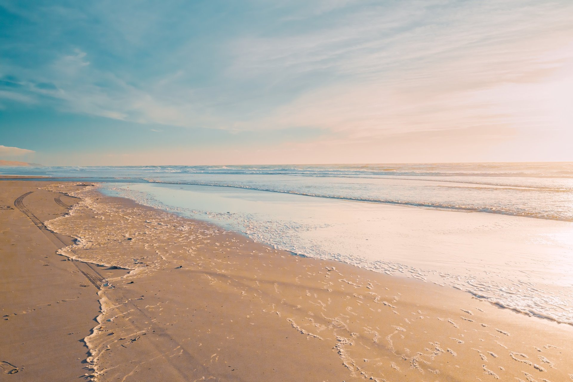 Sunset on Cape Cod beach